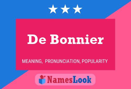 De Bonnier 名字海报