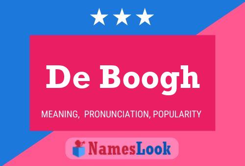 De Boogh 名字海报