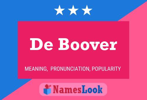 De Boover 名字海报