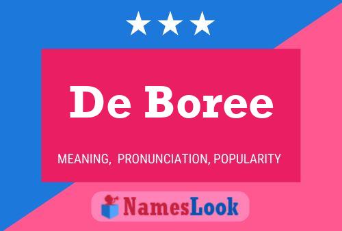 De Boree 名字海报