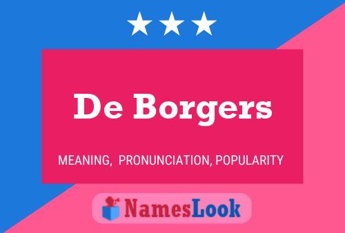 De Borgers 名字海报