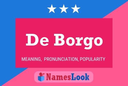 De Borgo 名字海报