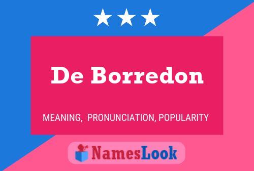 De Borredon 名字海报