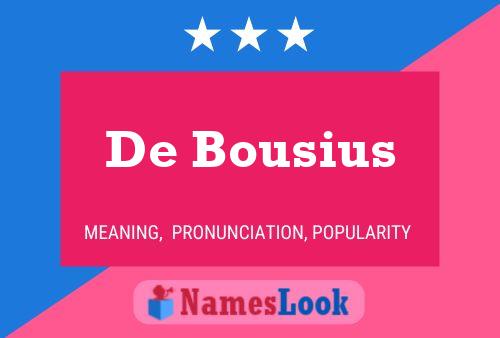 De Bousius 名字海报