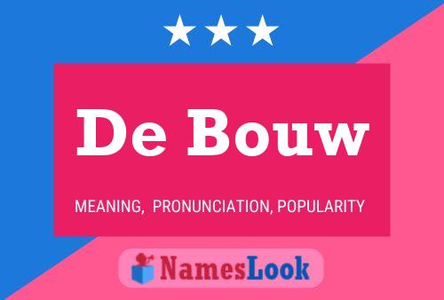 De Bouw 名字海报