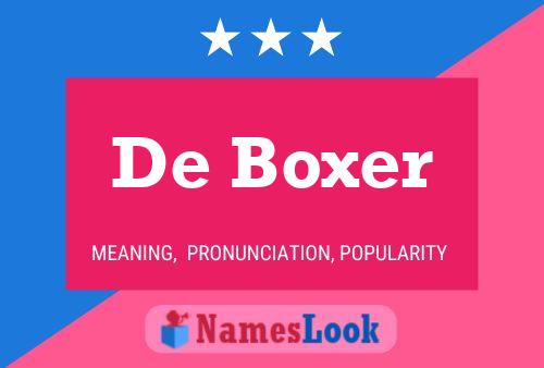 De Boxer 名字海报