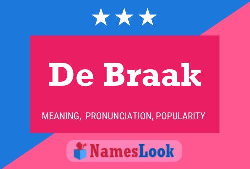 De Braak 名字海报