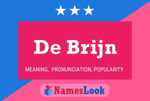 De Brijn 名字海报