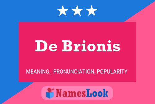 De Brionis 名字海报