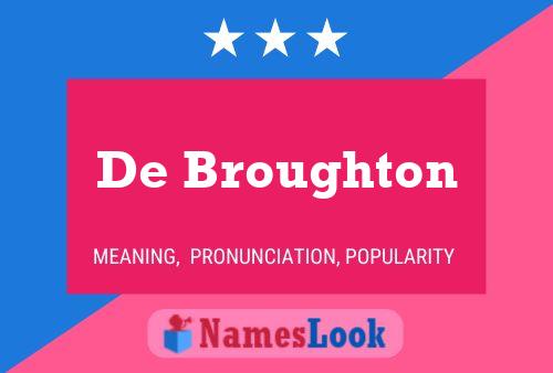 De Broughton 名字海报