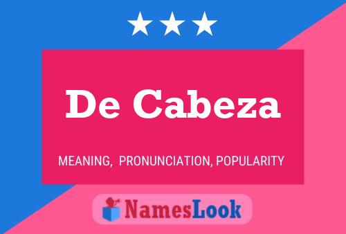 De Cabeza 名字海报