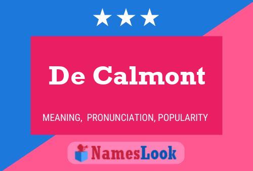 De Calmont 名字海报