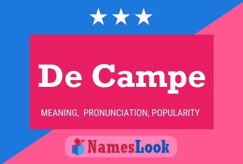 De Campe 名字海报