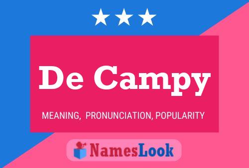 De Campy 名字海报