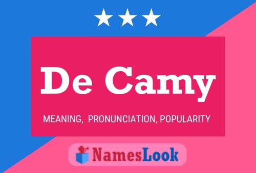 De Camy 名字海报