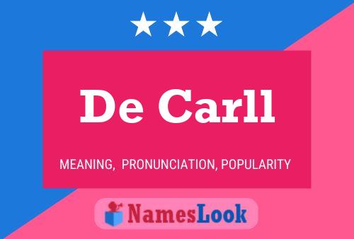 De Carll 名字海报