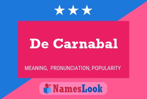 De Carnabal 名字海报