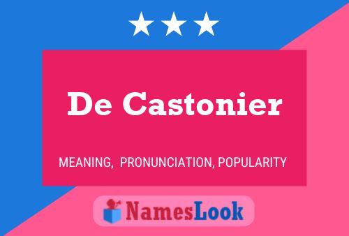 De Castonier 名字海报