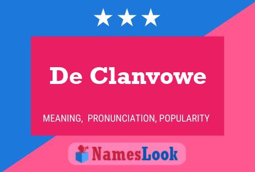 De Clanvowe 名字海报