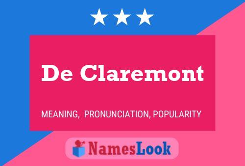 De Claremont 名字海报