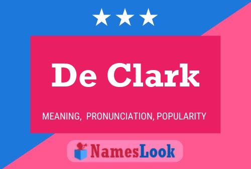 De Clark 名字海报