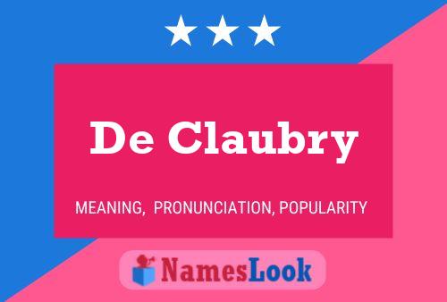 De Claubry 名字海报