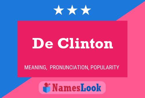 De Clinton 名字海报