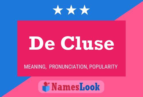 De Cluse 名字海报