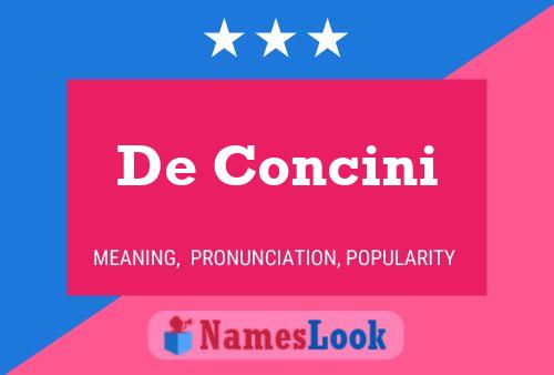 De Concini 名字海报