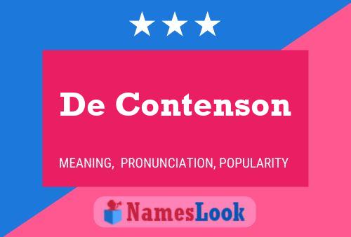 De Contenson 名字海报