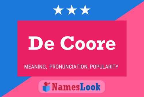 De Coore 名字海报