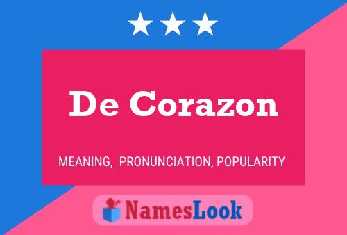 De Corazon 名字海报