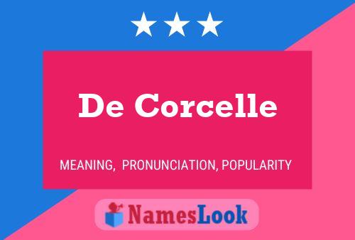 De Corcelle 名字海报