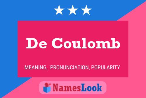 De Coulomb 名字海报