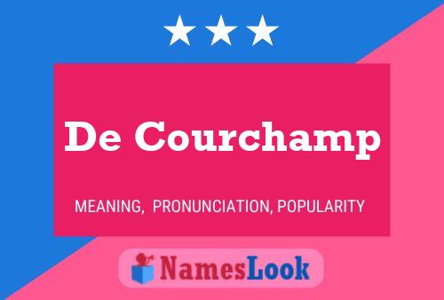 De Courchamp 名字海报