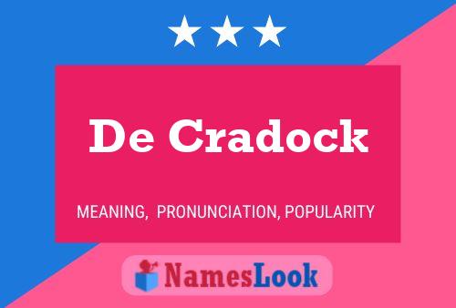 De Cradock 名字海报