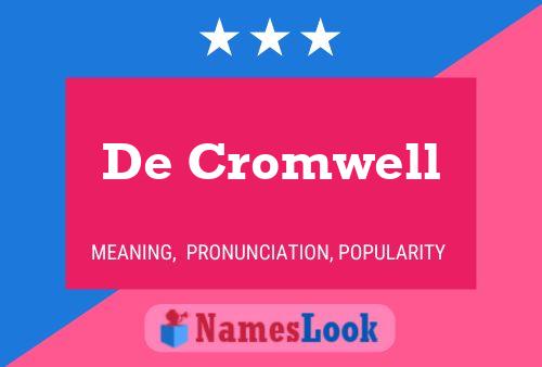 De Cromwell 名字海报