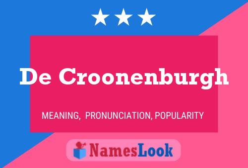 De Croonenburgh 名字海报