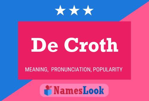 De Croth 名字海报