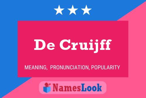 De Cruijff 名字海报