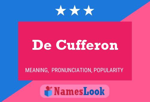 De Cufferon 名字海报