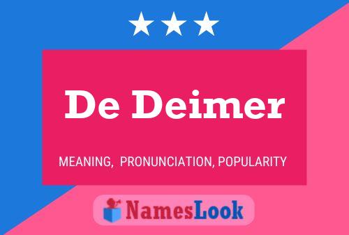 De Deimer 名字海报