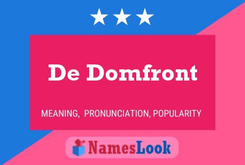 De Domfront 名字海报