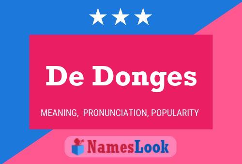 De Donges 名字海报