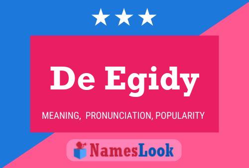 De Egidy 名字海报