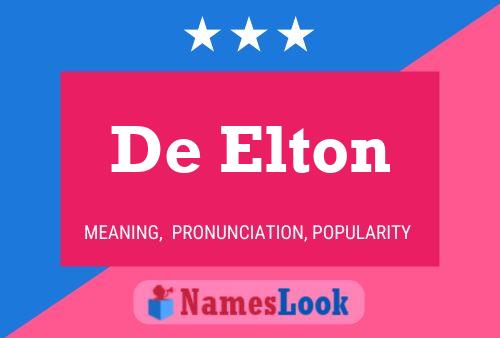 De Elton 名字海报