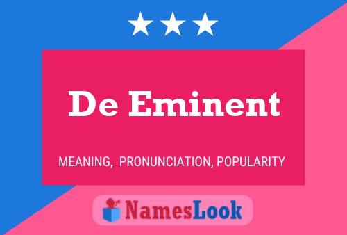 De Eminent 名字海报