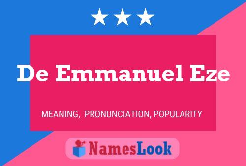 De Emmanuel Eze 名字海报