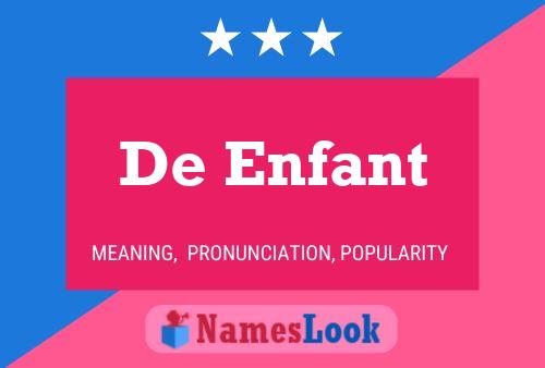 De Enfant 名字海报