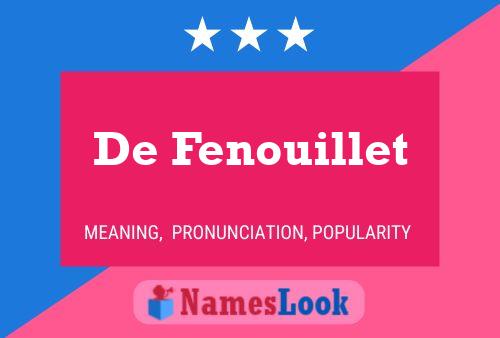 De Fenouillet 名字海报